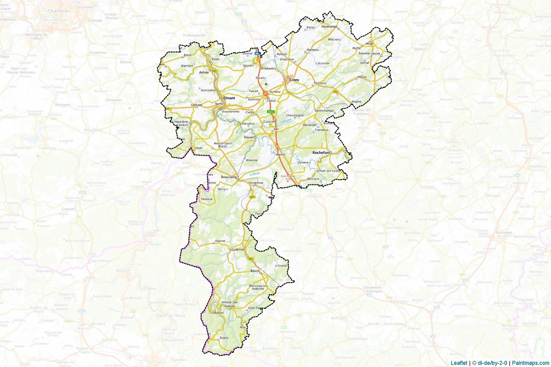 Dinant (Namur) Map Cropping Samples-1