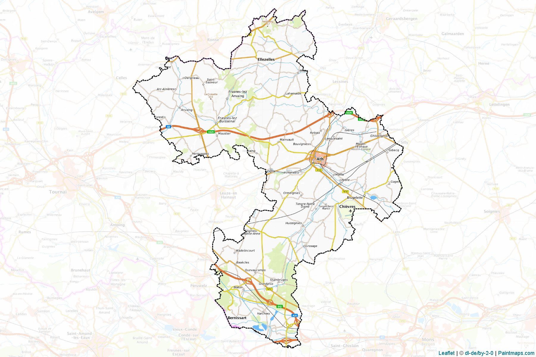 Muestras de recorte de mapas Ath (Hainaut)-1