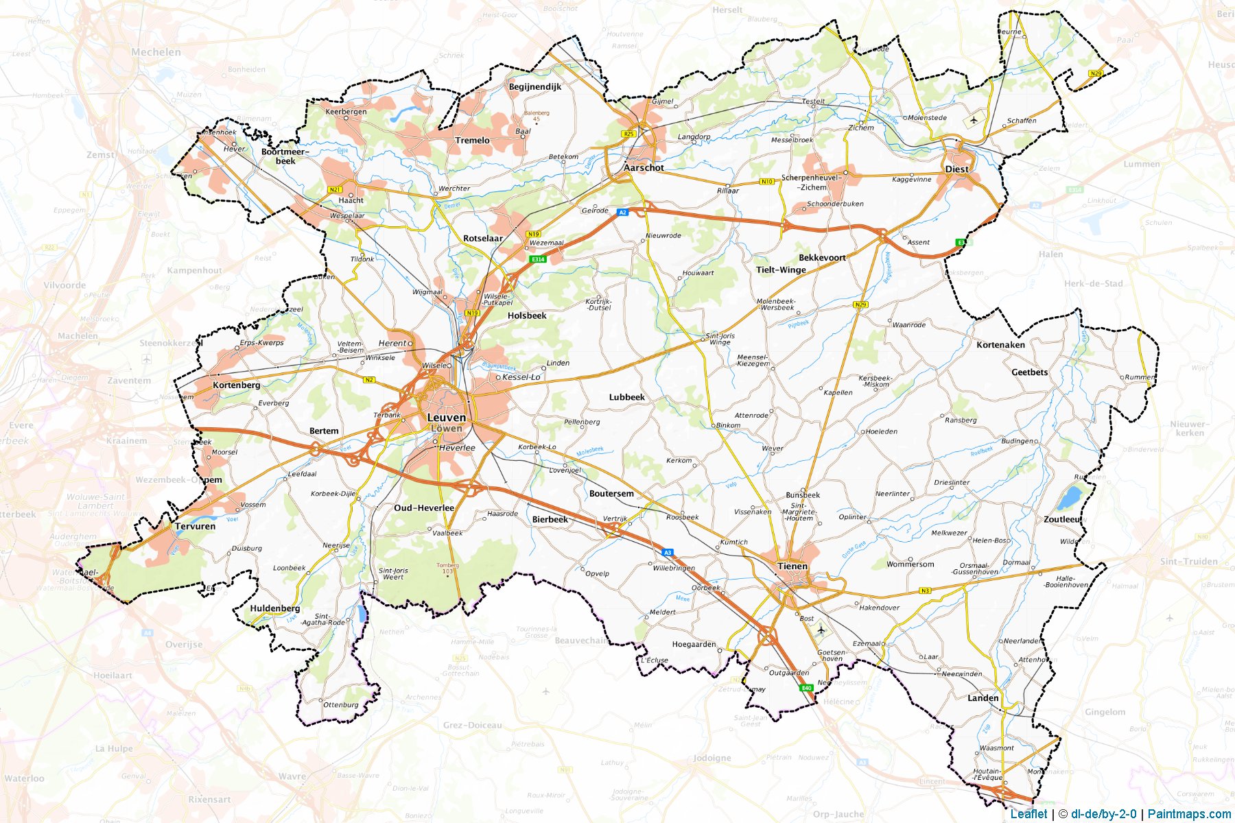 Leuven (Vlaams-Brabant) Map Cropping Samples-1