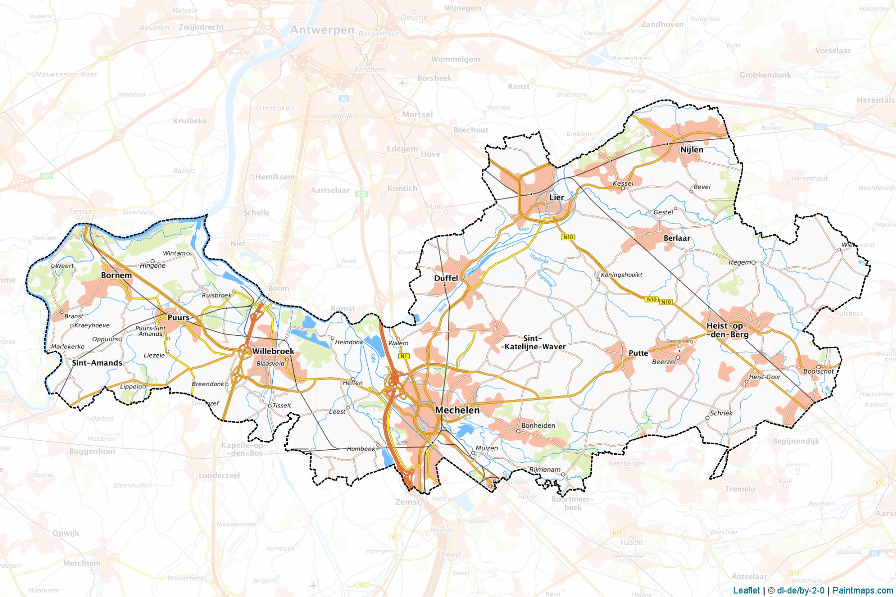 Mechelen (Antwerpen) Map Cropping Samples-1