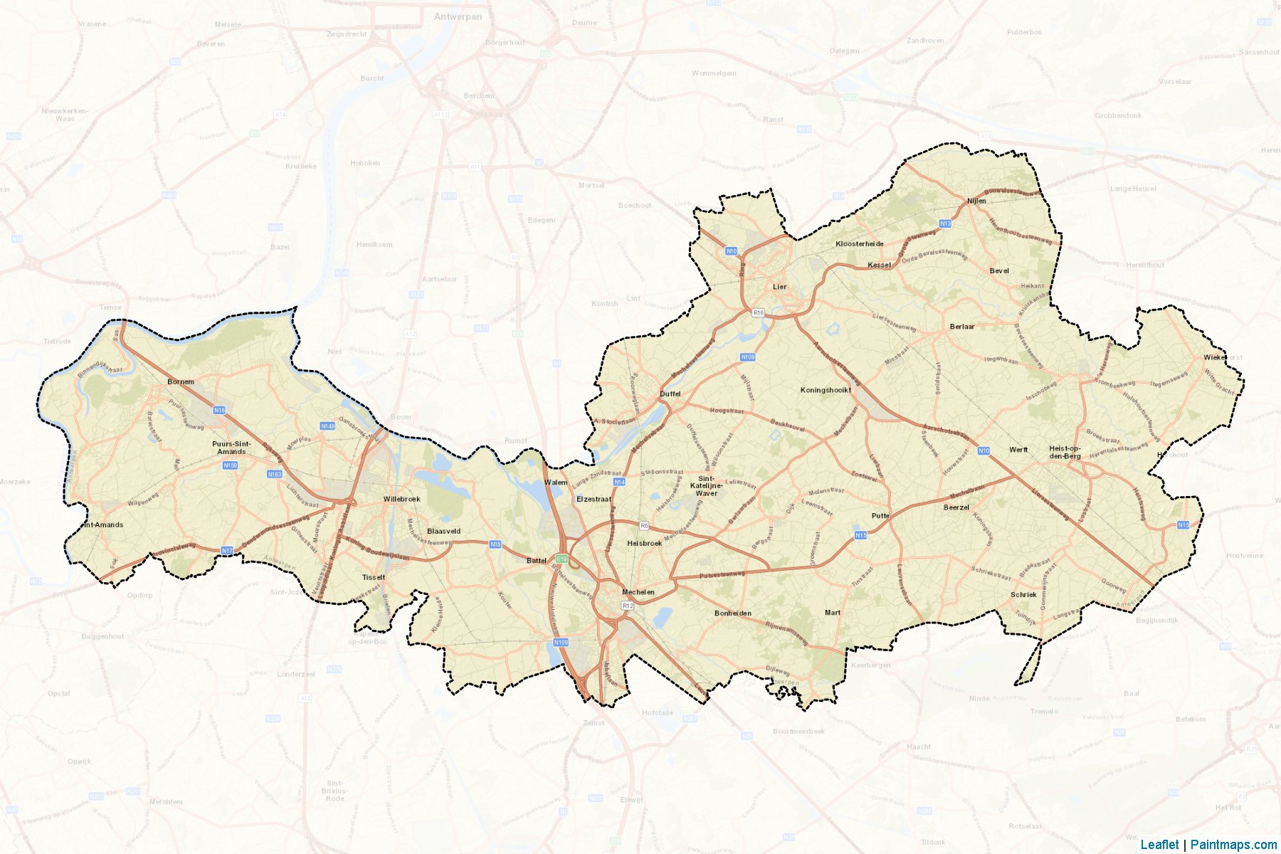 Mechelen (Antwerpen) Map Cropping Samples-2