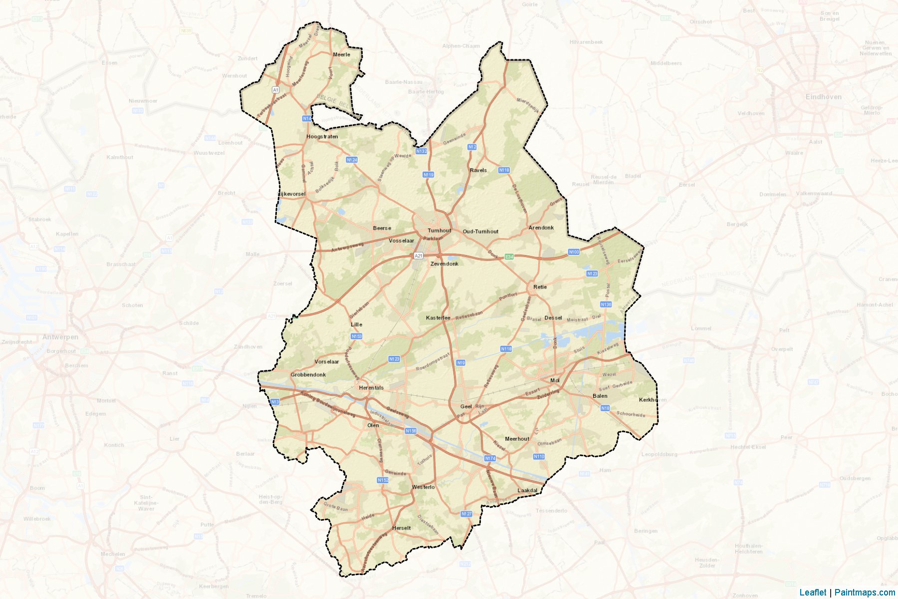 Turnhout (Anvers) Haritası Örnekleri-2