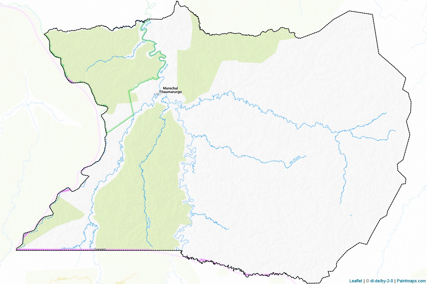 Marechal Thaumaturgo (Acre) Map Cropping Samples-1