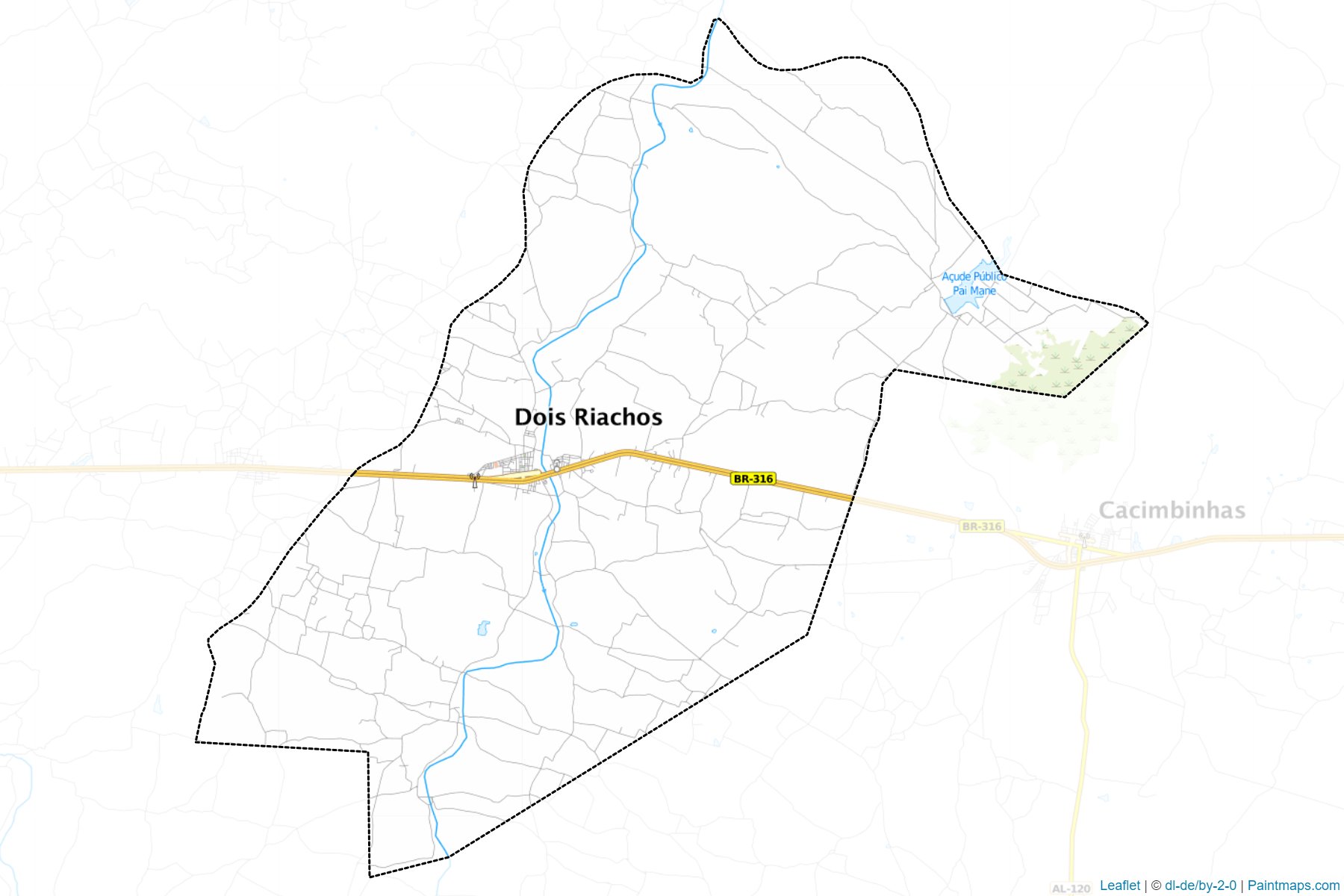 Muestras de recorte de mapas Dois Riachos (Alagoas)-1