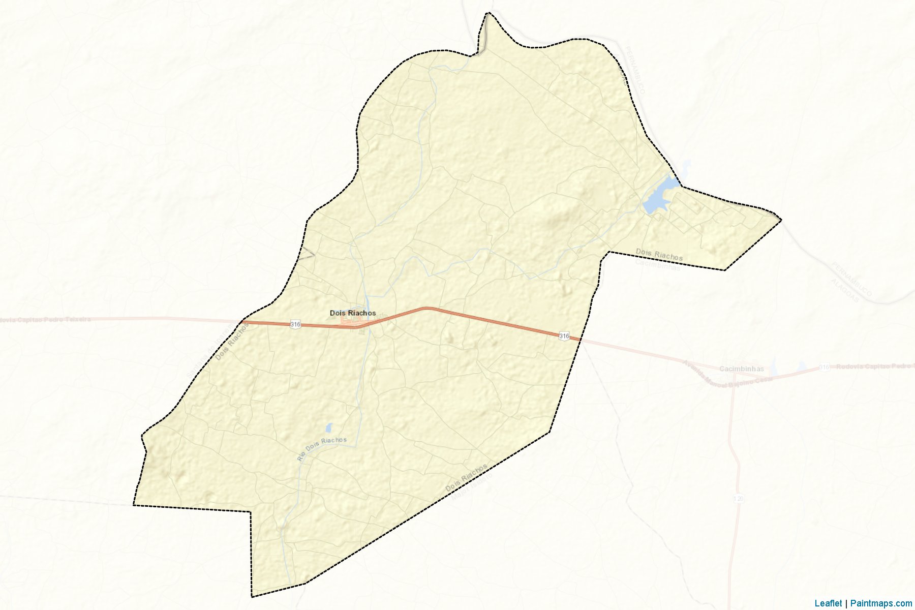 Muestras de recorte de mapas Dois Riachos (Alagoas)-2