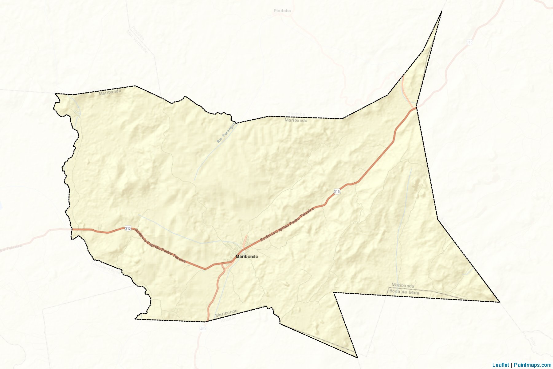 Muestras de recorte de mapas Maribondo (Alagoas)-2