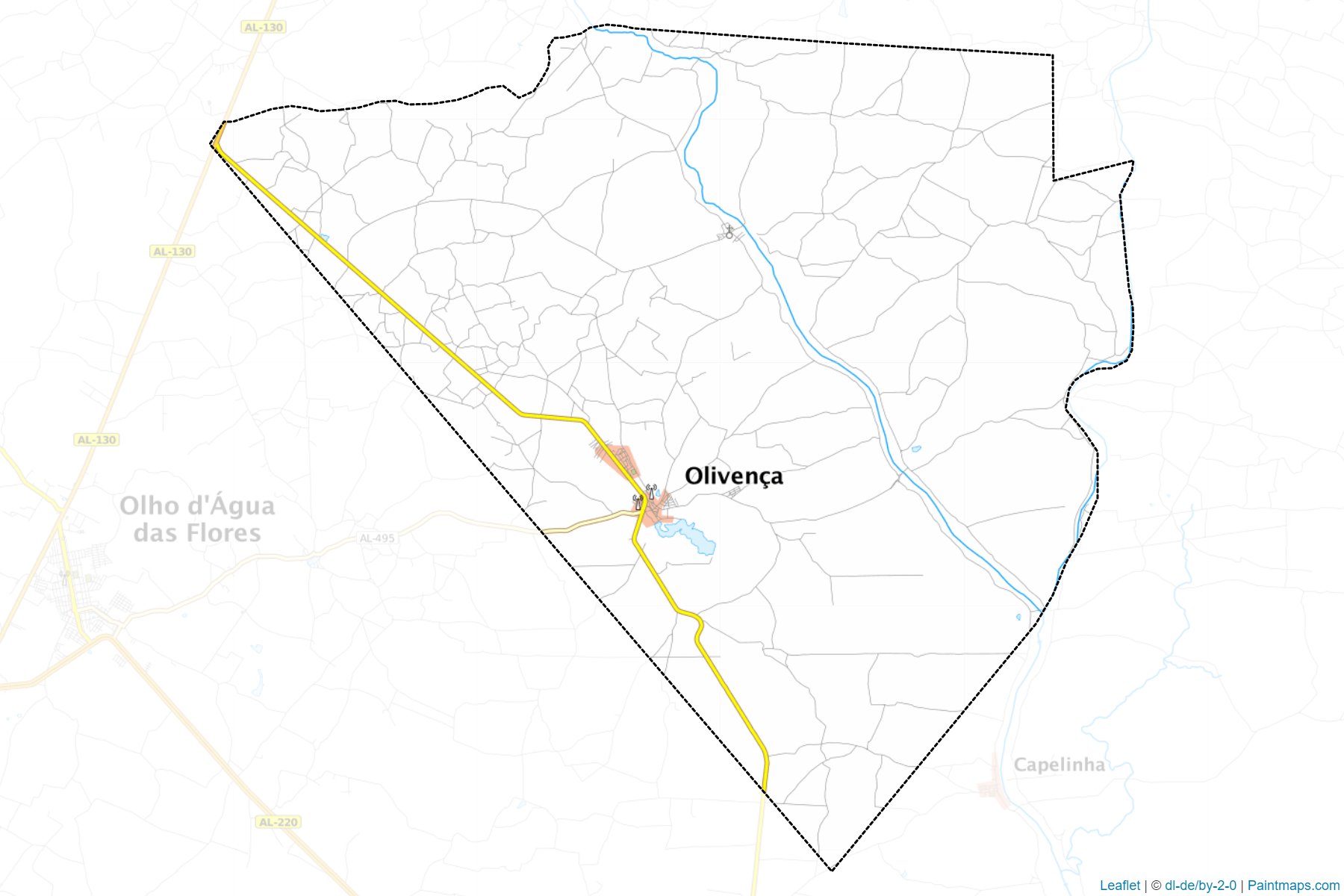 Muestras de recorte de mapas Olivenca (Alagoas)-1