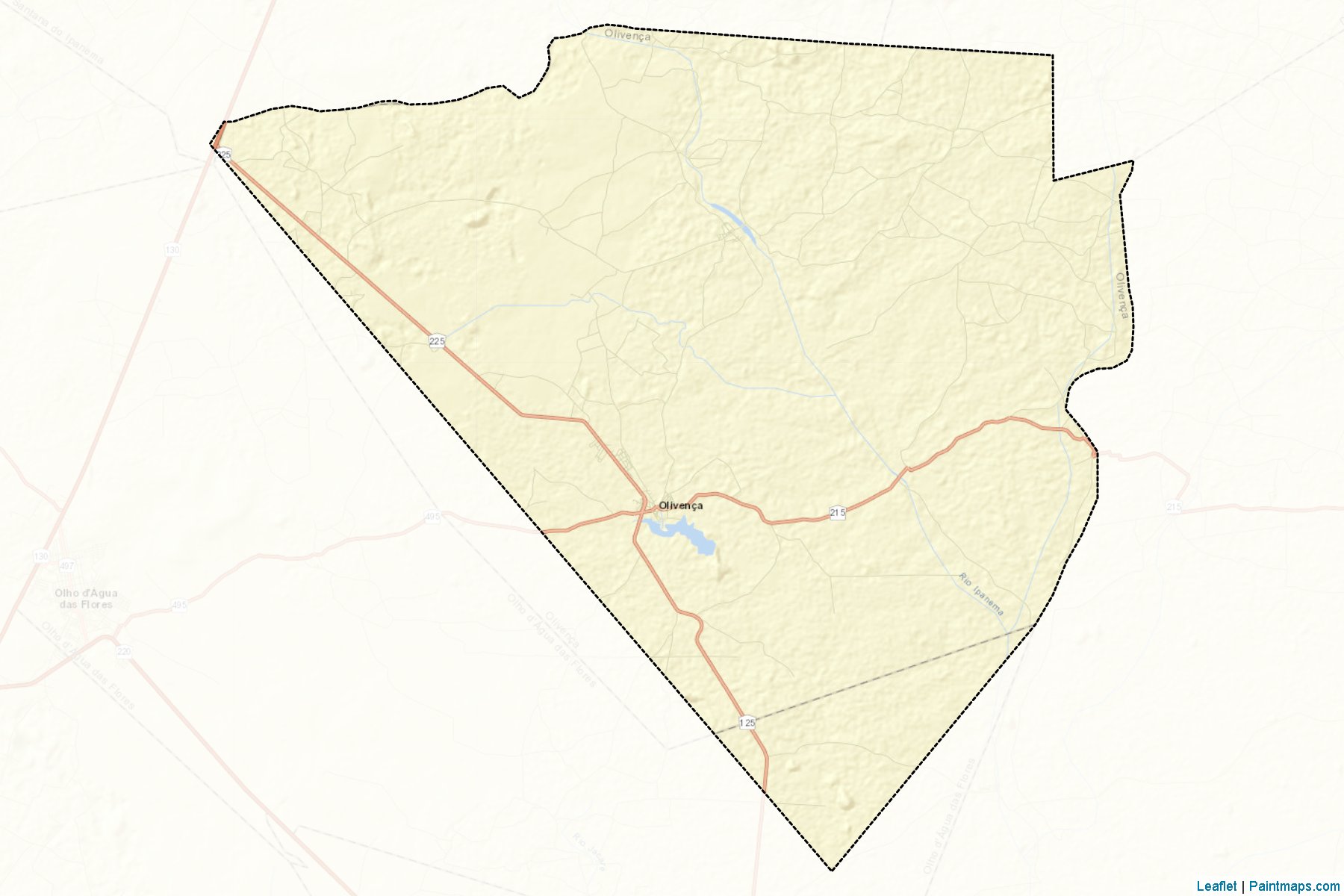 Muestras de recorte de mapas Olivenca (Alagoas)-2