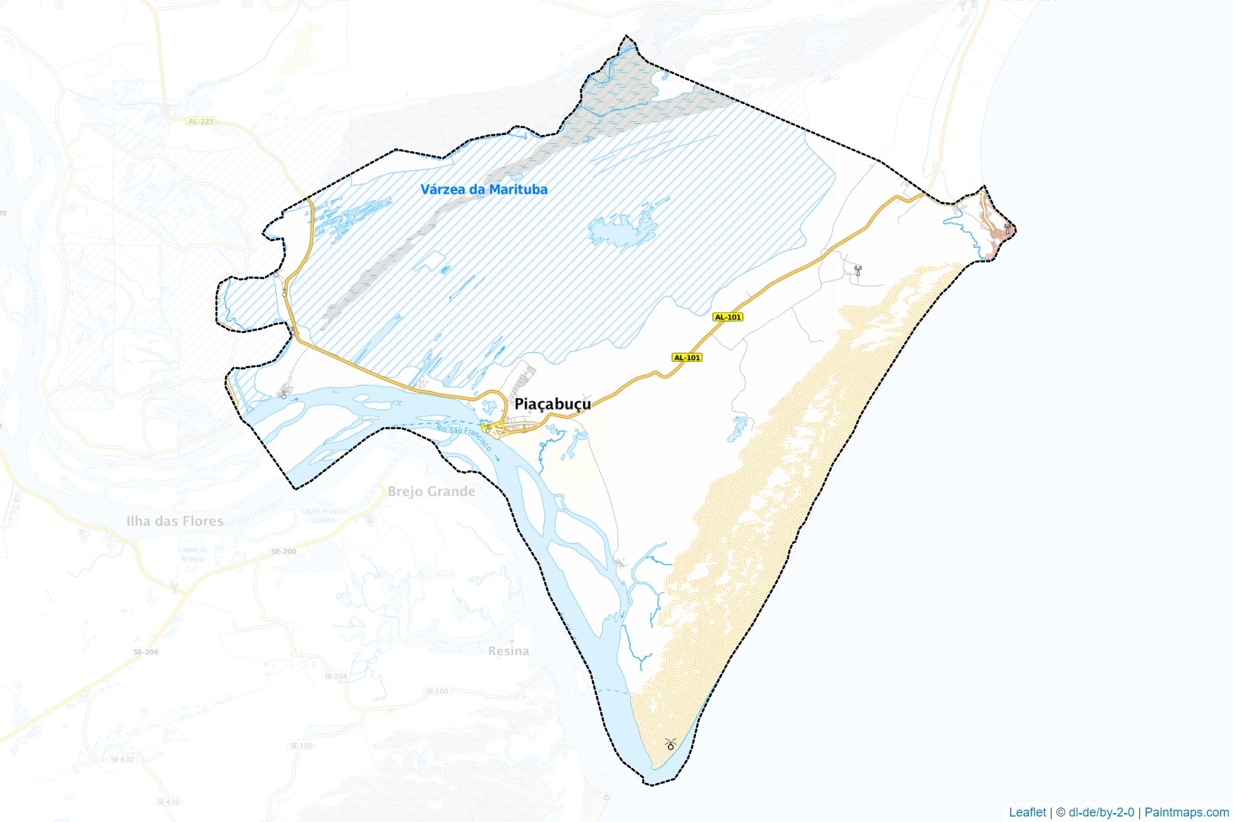 Muestras de recorte de mapas Piacabucu (Alagoas)-1