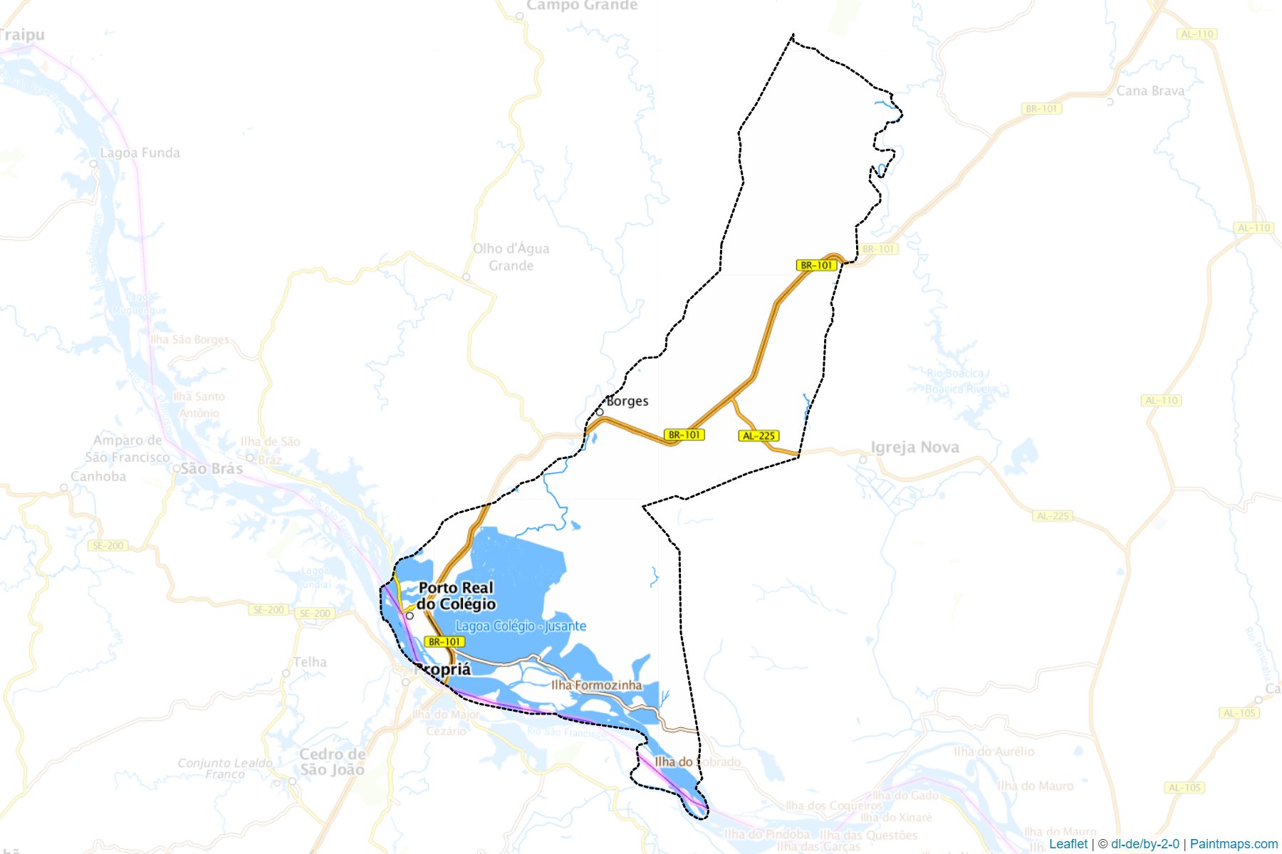 Porto Real do Colegio (Alagoas) Map Cropping Samples-1