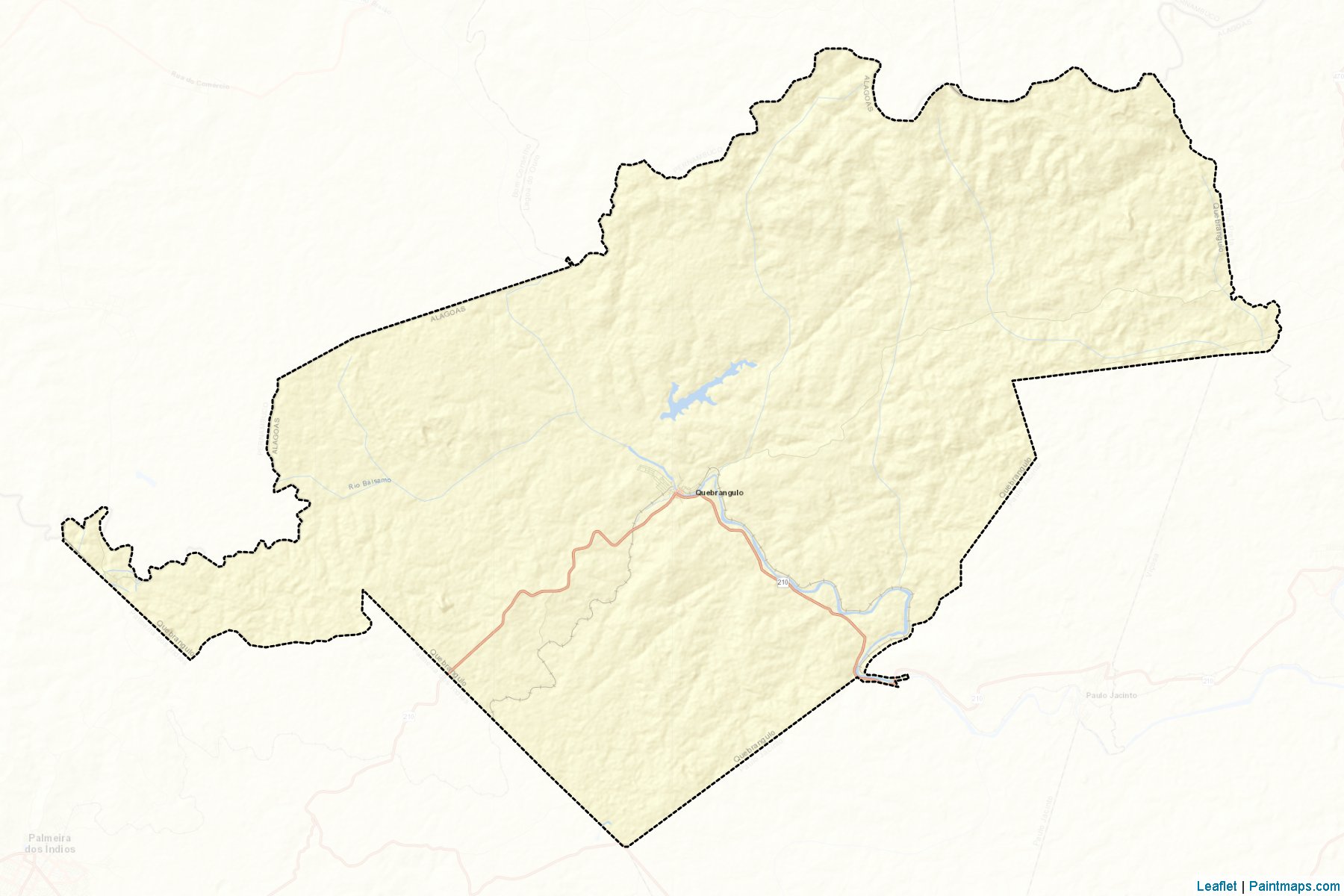 Muestras de recorte de mapas Quebrangulo (Alagoas)-2