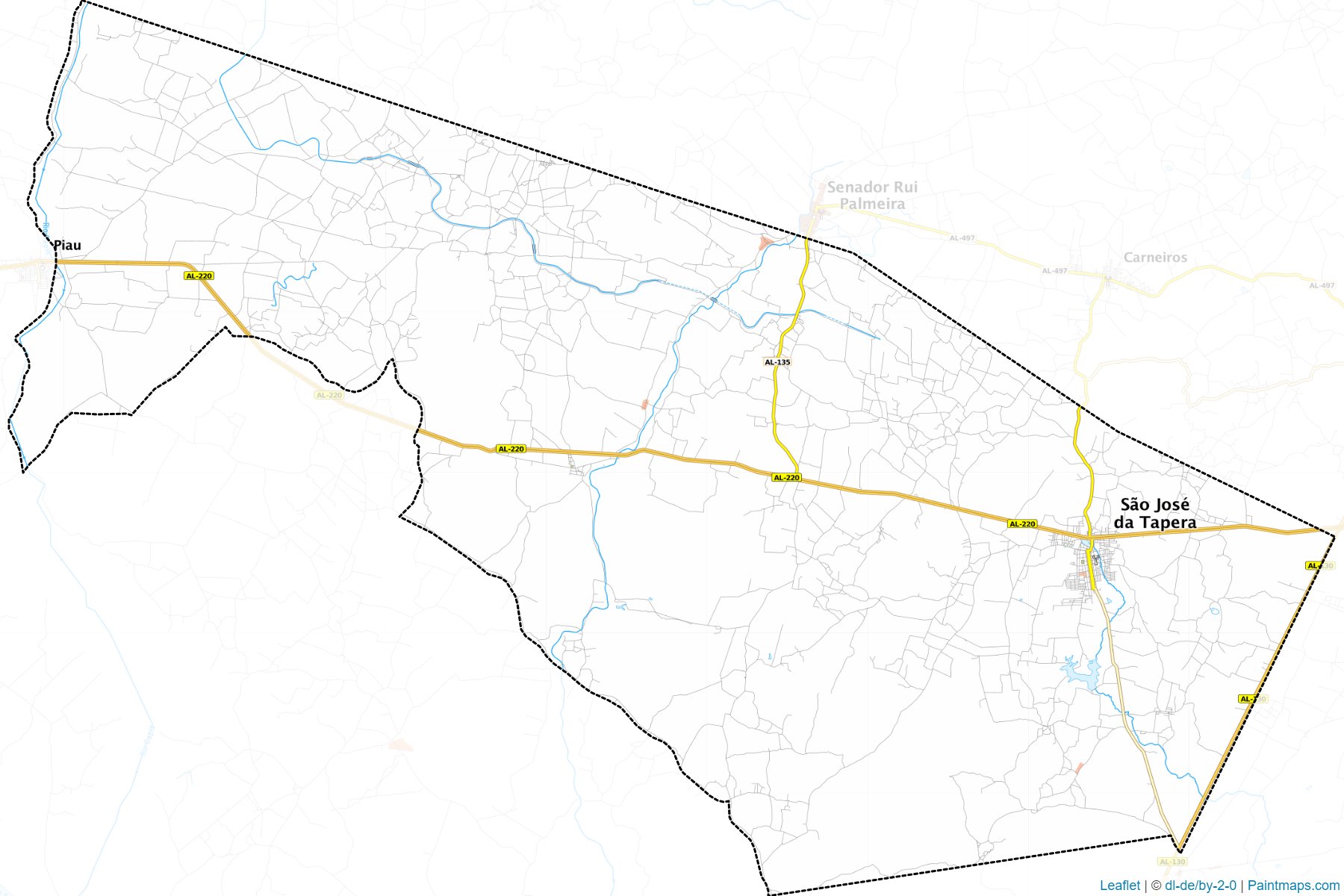 Sao Jose da Tapera (Alagoas) Map Cropping Samples-1