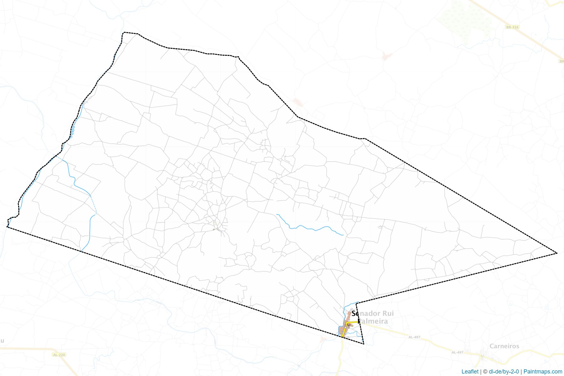 Muestras de recorte de mapas Senador Rui Palmeira (Alagoas)-1