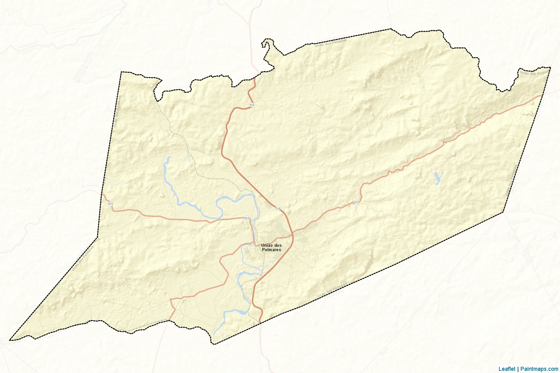 Muestras de recorte de mapas Uniao dos Palmares (Alagoas)-2