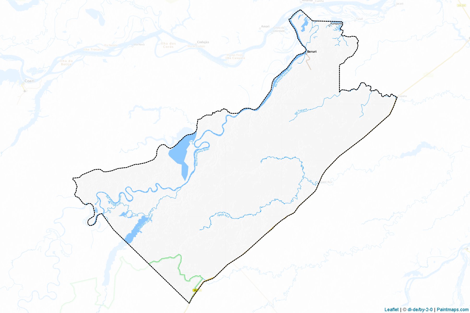 Muestras de recorte de mapas Beruri (Amazonas)-1