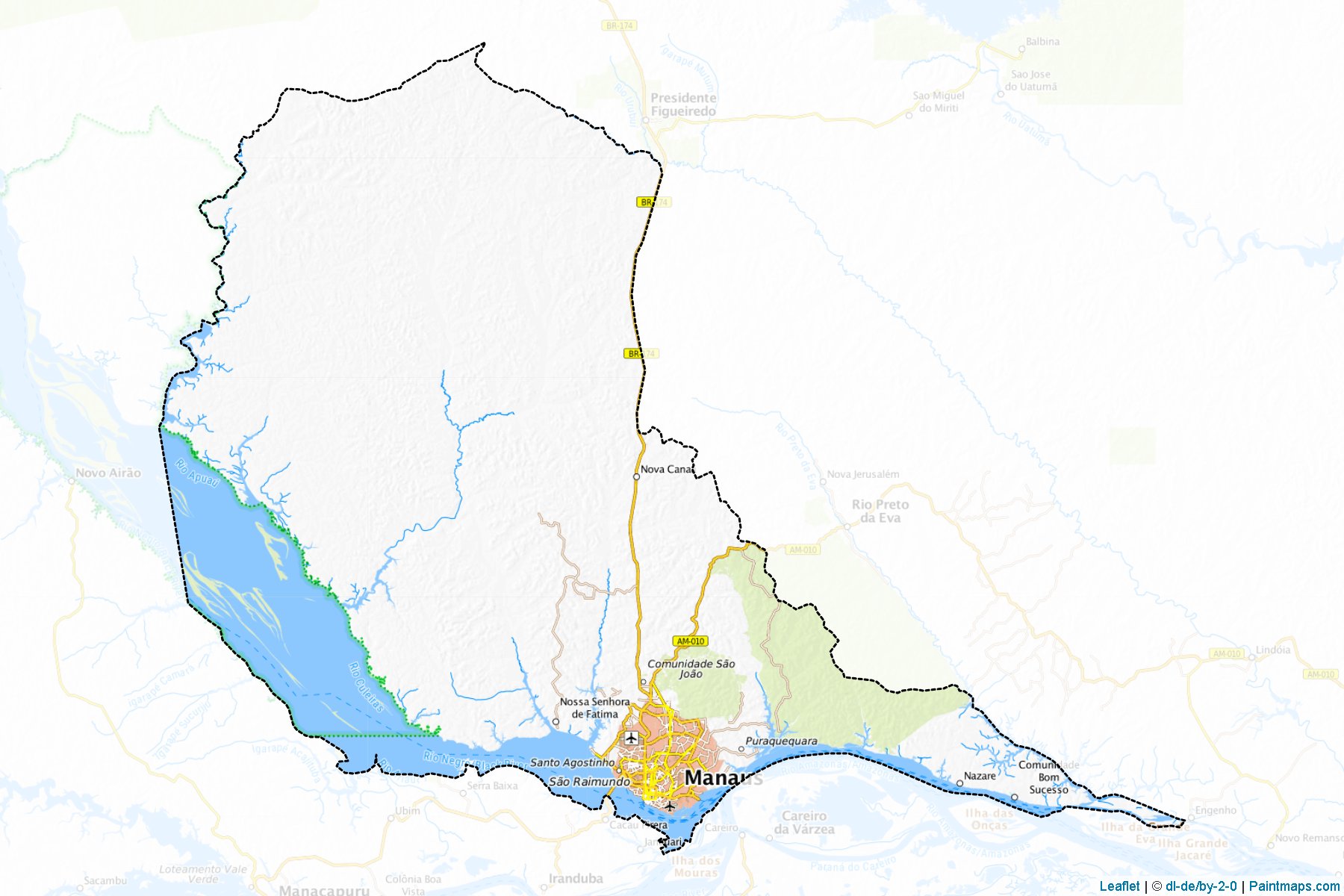 Muestras de recorte de mapas Manaus (Amazonas)-1