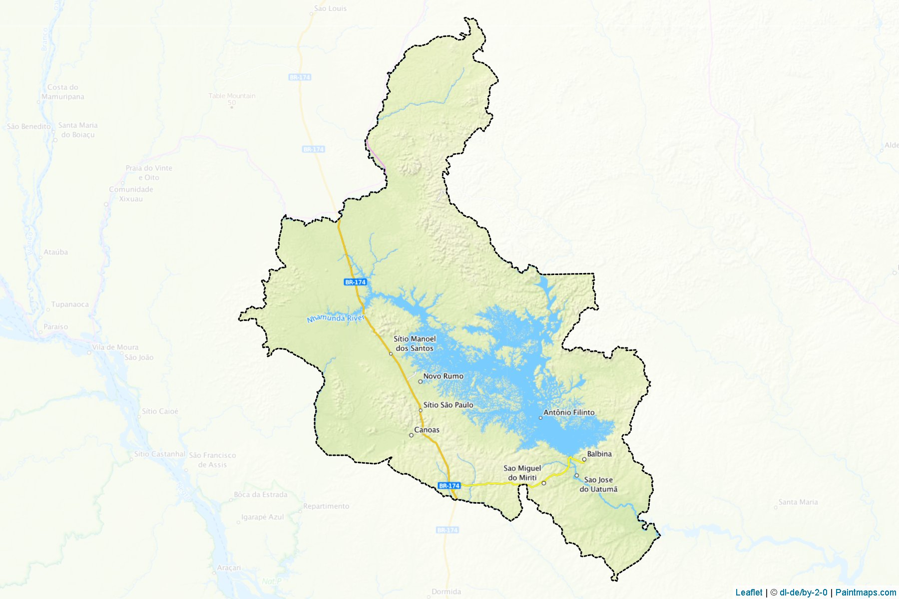 Muestras de recorte de mapas Presidente Figueiredo (Amazonas)-1