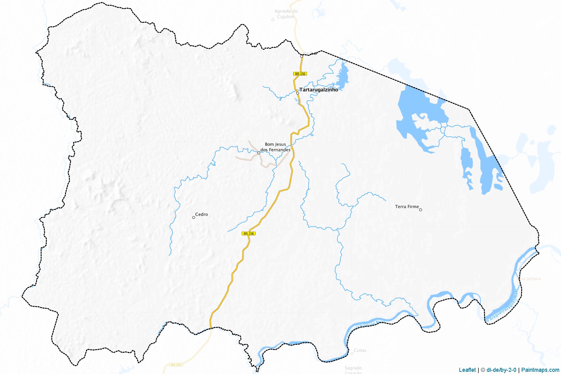 Muestras de recorte de mapas Tartarugalzinho (Amapa)-1