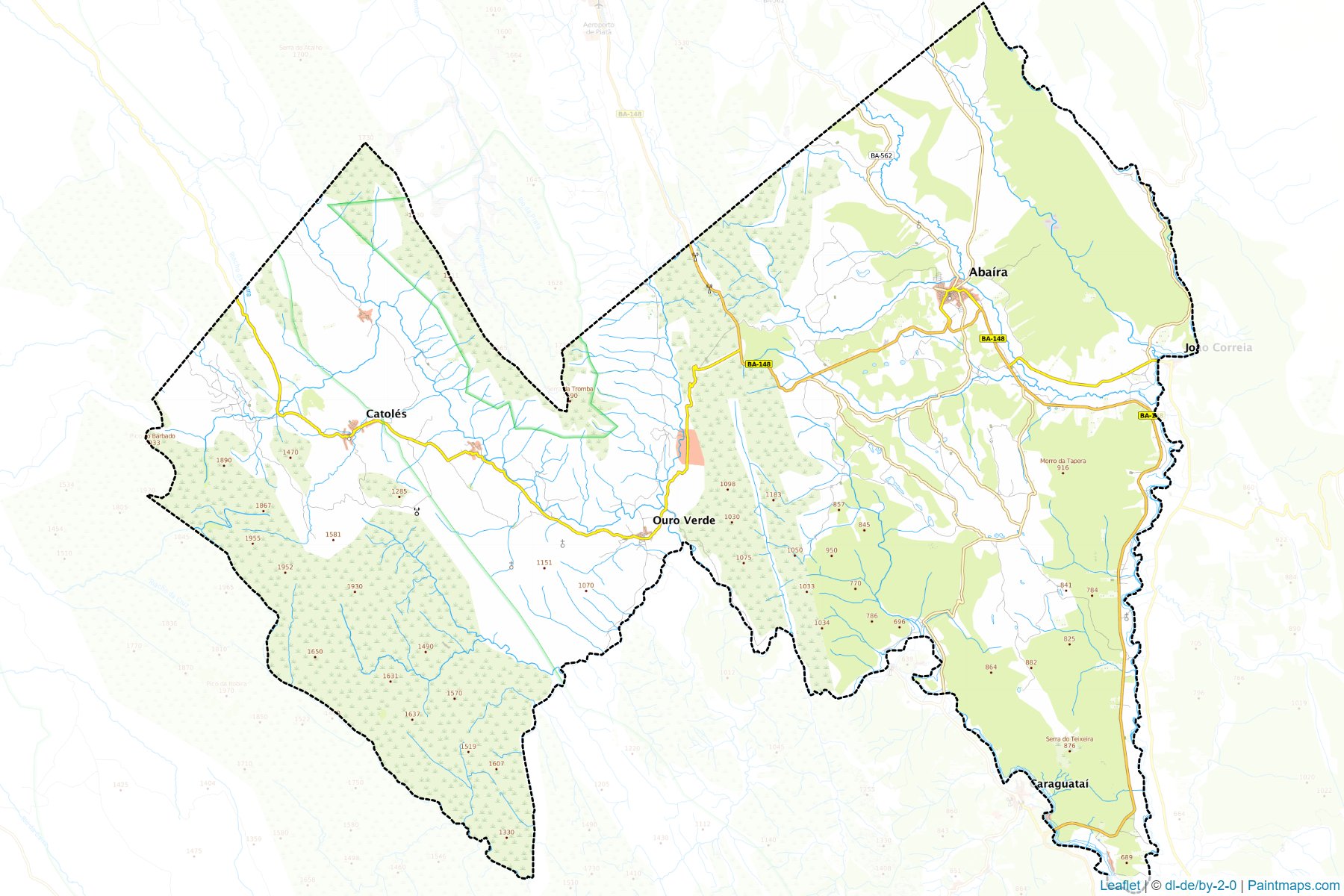 Muestras de recorte de mapas Abaira (Bahia)-1