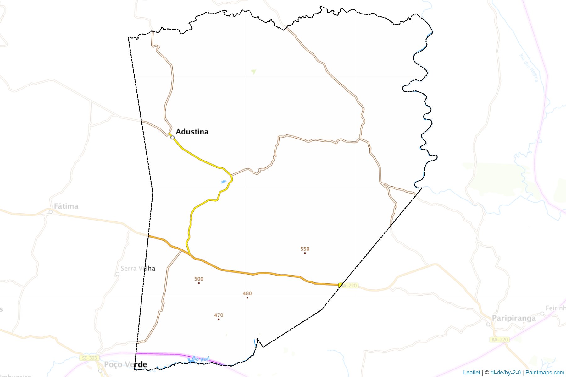 Muestras de recorte de mapas Adustina (Bahia)-1