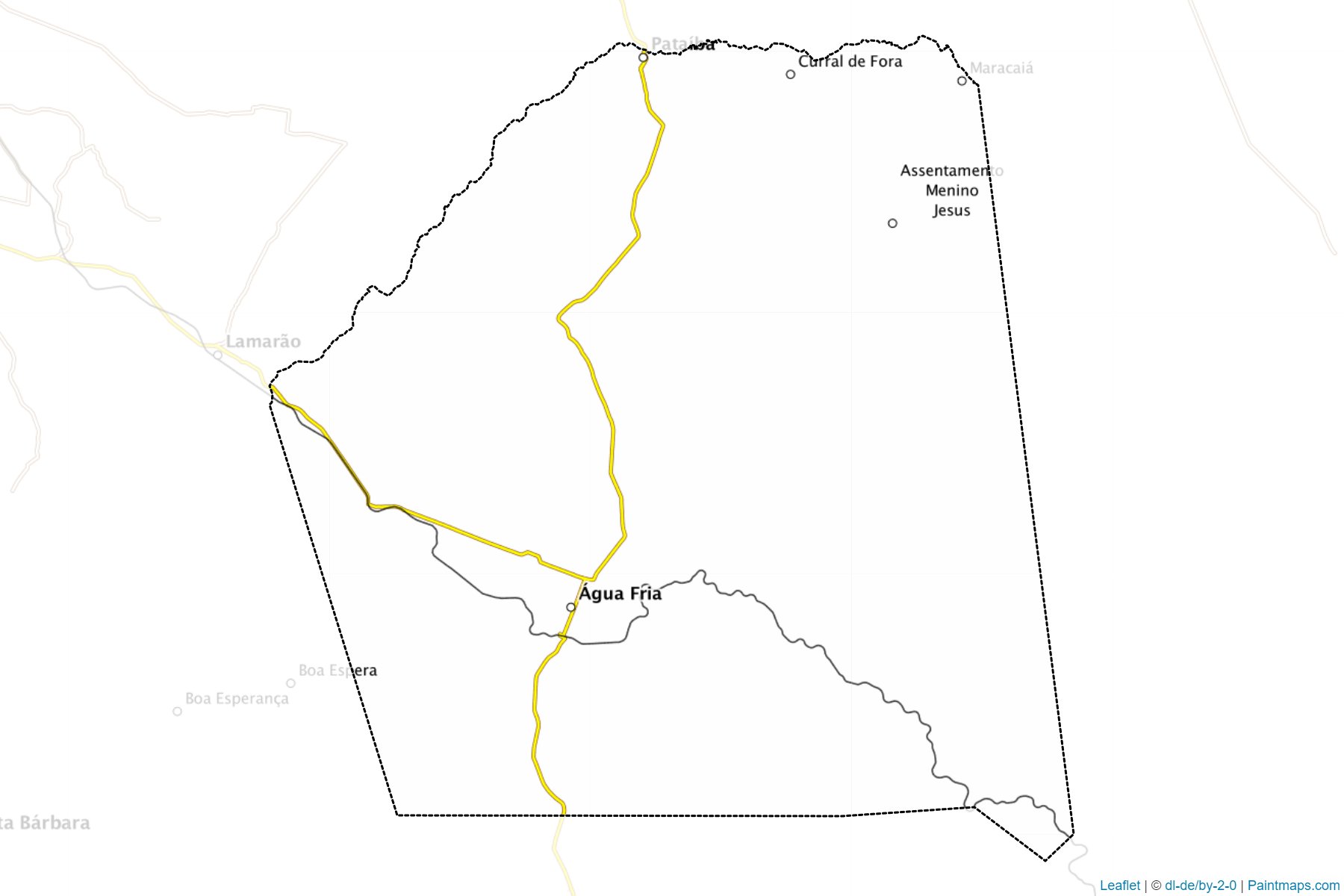 Muestras de recorte de mapas Agua Fria (Bahia)-1