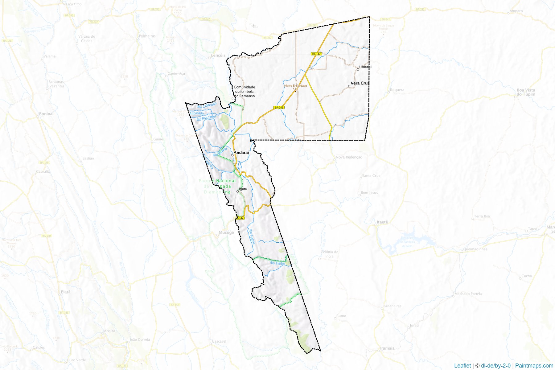 Muestras de recorte de mapas Andarai (Bahia)-1