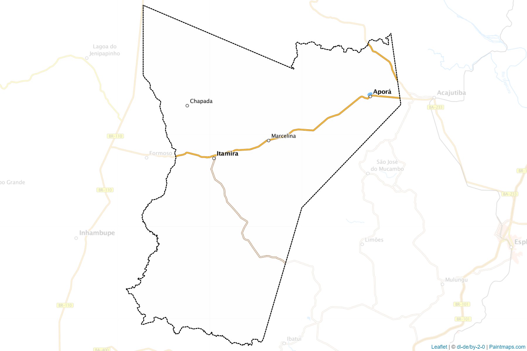 Muestras de recorte de mapas Apora (Bahia)-1