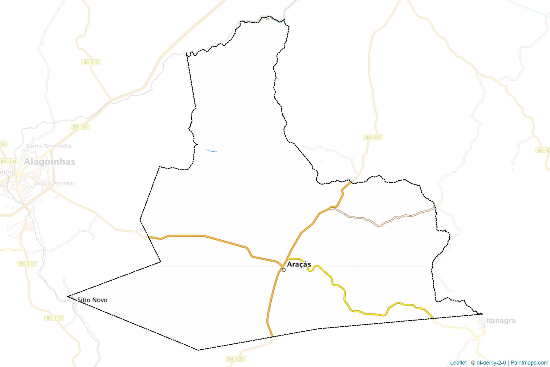 Muestras de recorte de mapas Aracas (Bahia)-1