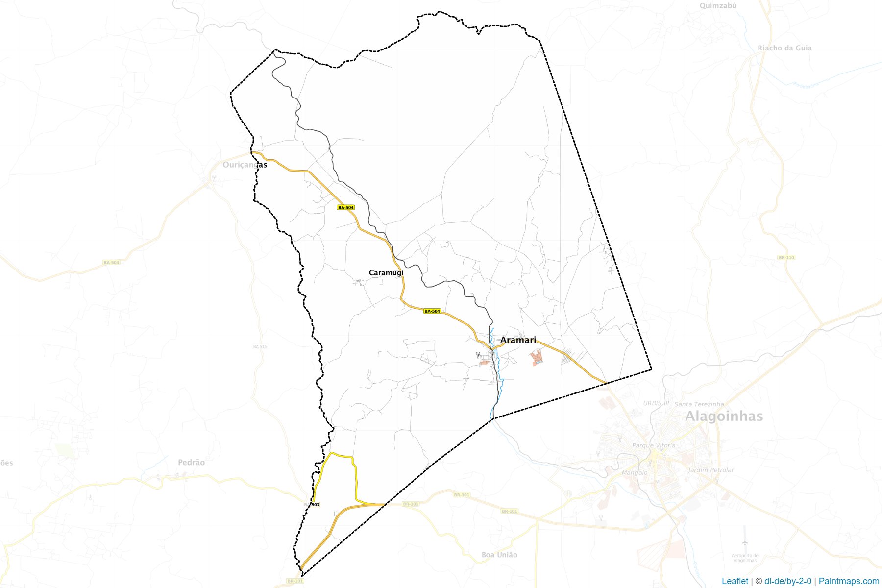 Muestras de recorte de mapas Aramari (Bahia)-1