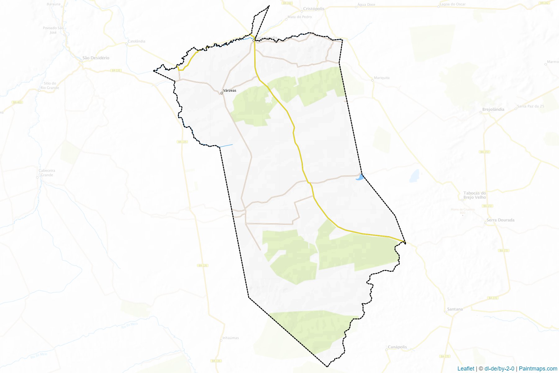 Muestras de recorte de mapas Baianopolis (Bahia)-1