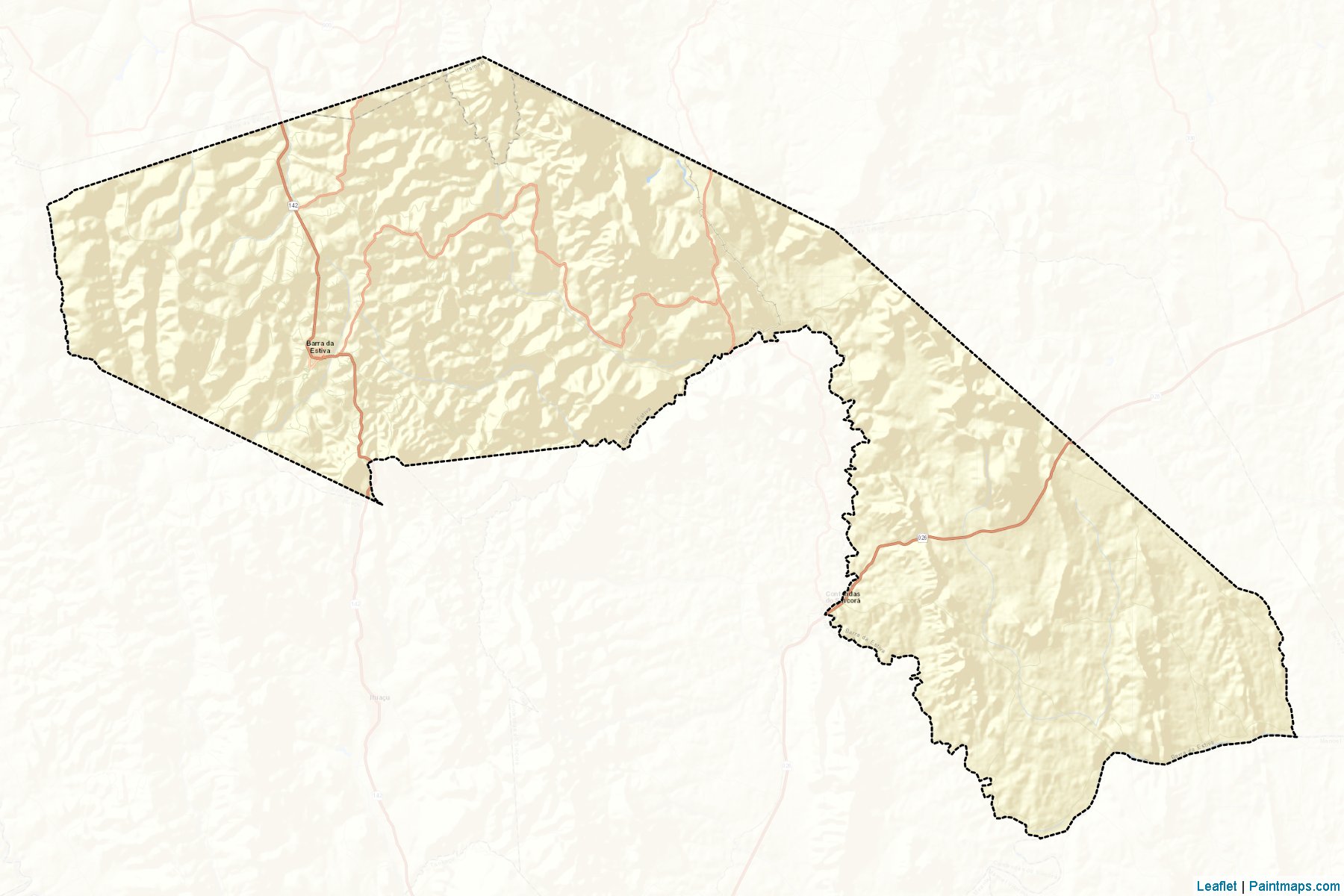 Muestras de recorte de mapas Barra da Estiva (Bahia)-2