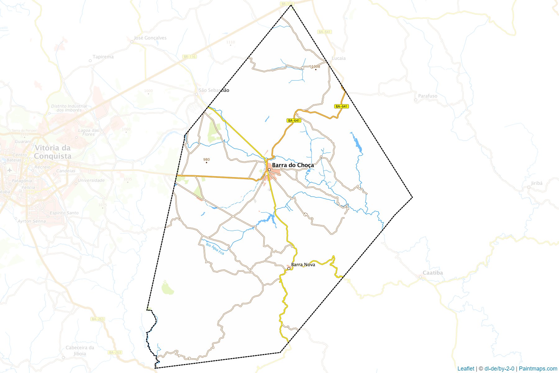 Muestras de recorte de mapas Barra do Choca (Bahia)-1