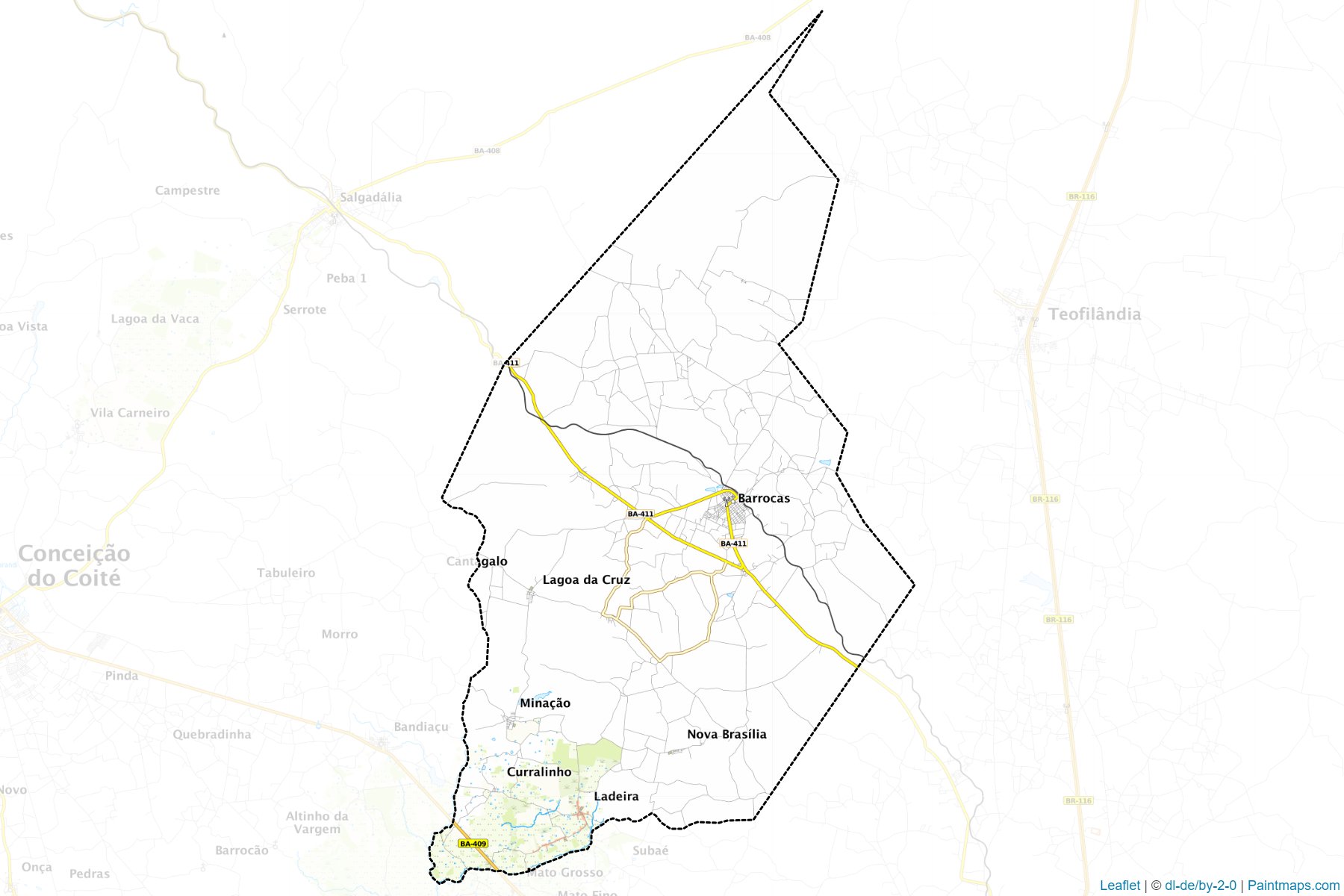 Muestras de recorte de mapas Barrocas (Bahia)-1