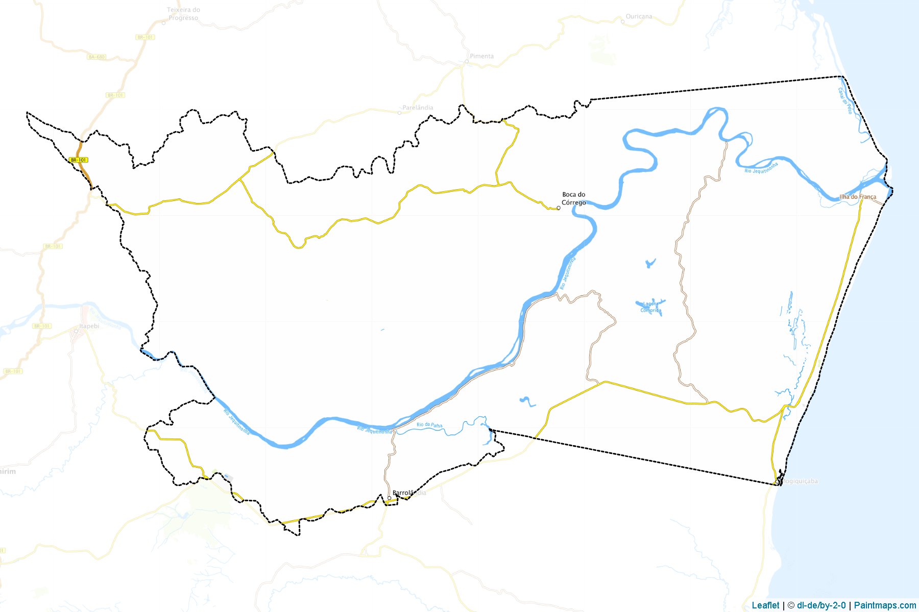 Muestras de recorte de mapas Belmonte (Bahia)-1