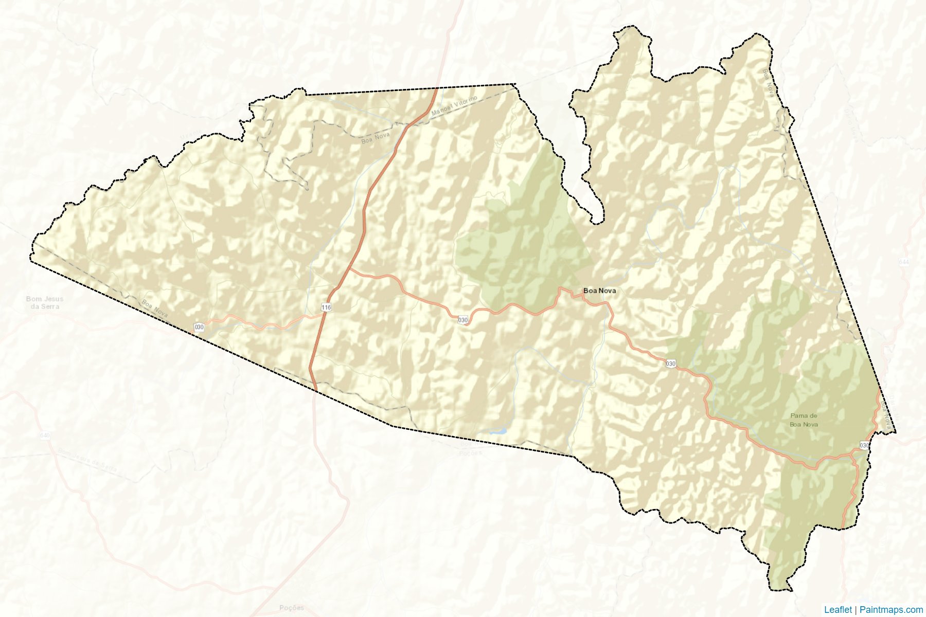 Muestras de recorte de mapas Boa Nova (Bahia)-2