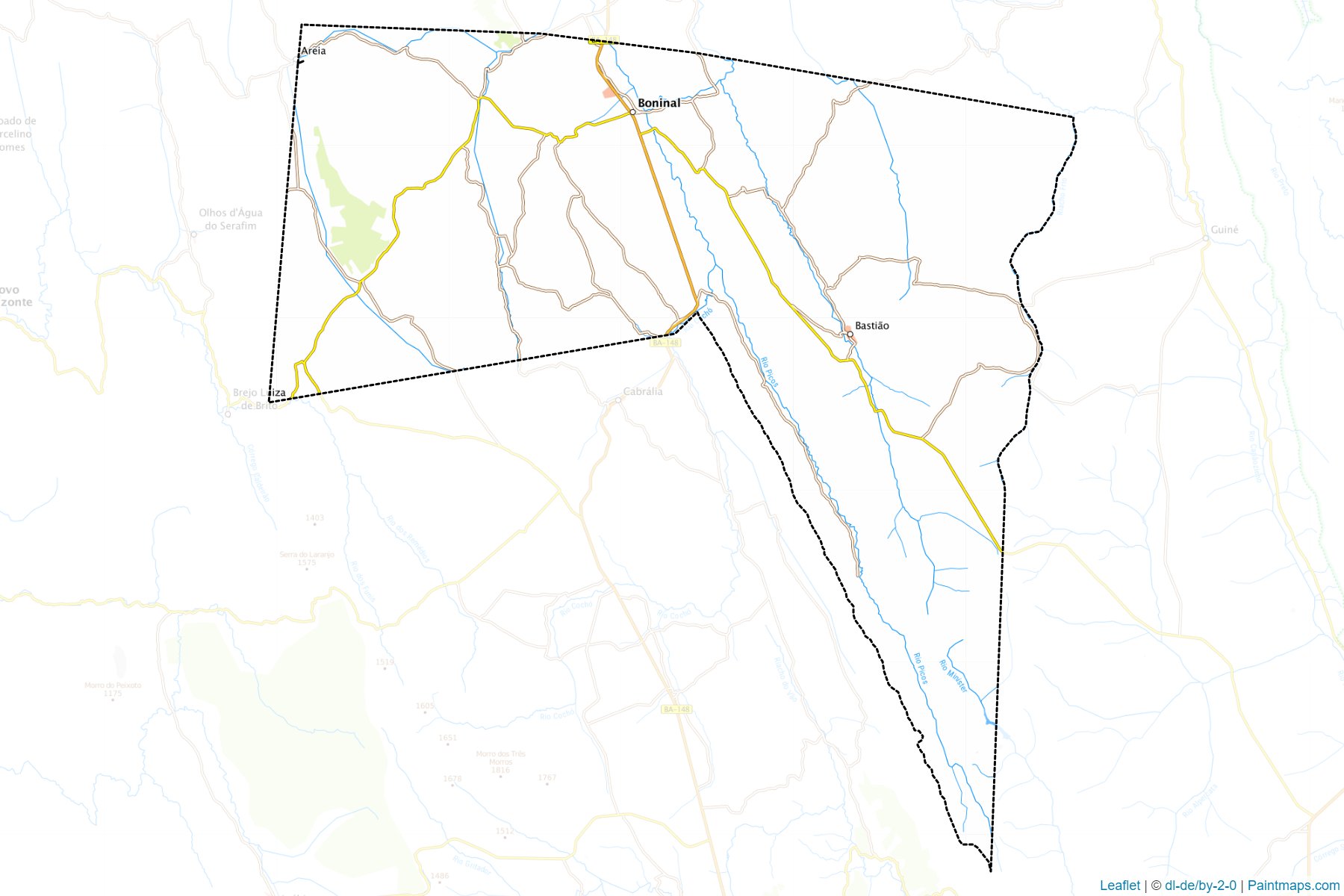 Muestras de recorte de mapas Boninal (Bahia)-1