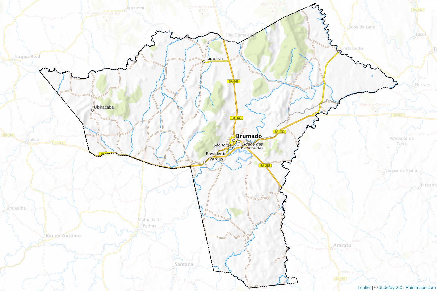 Muestras de recorte de mapas Brumado (Bahia)-1