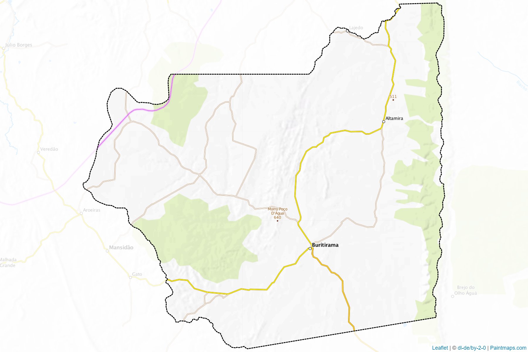 Muestras de recorte de mapas Buritirama (Bahia)-1