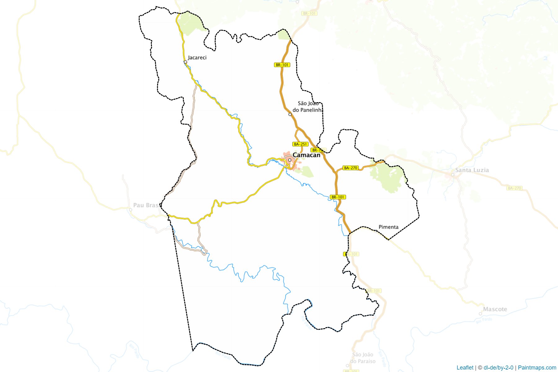 Camacan (Bahia) Map Cropping Samples-1