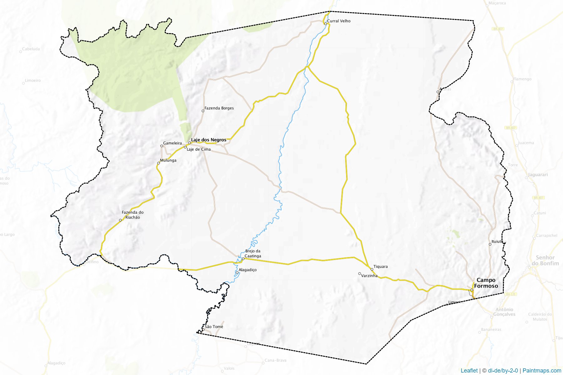 Muestras de recorte de mapas Campo Formoso (Bahia)-1