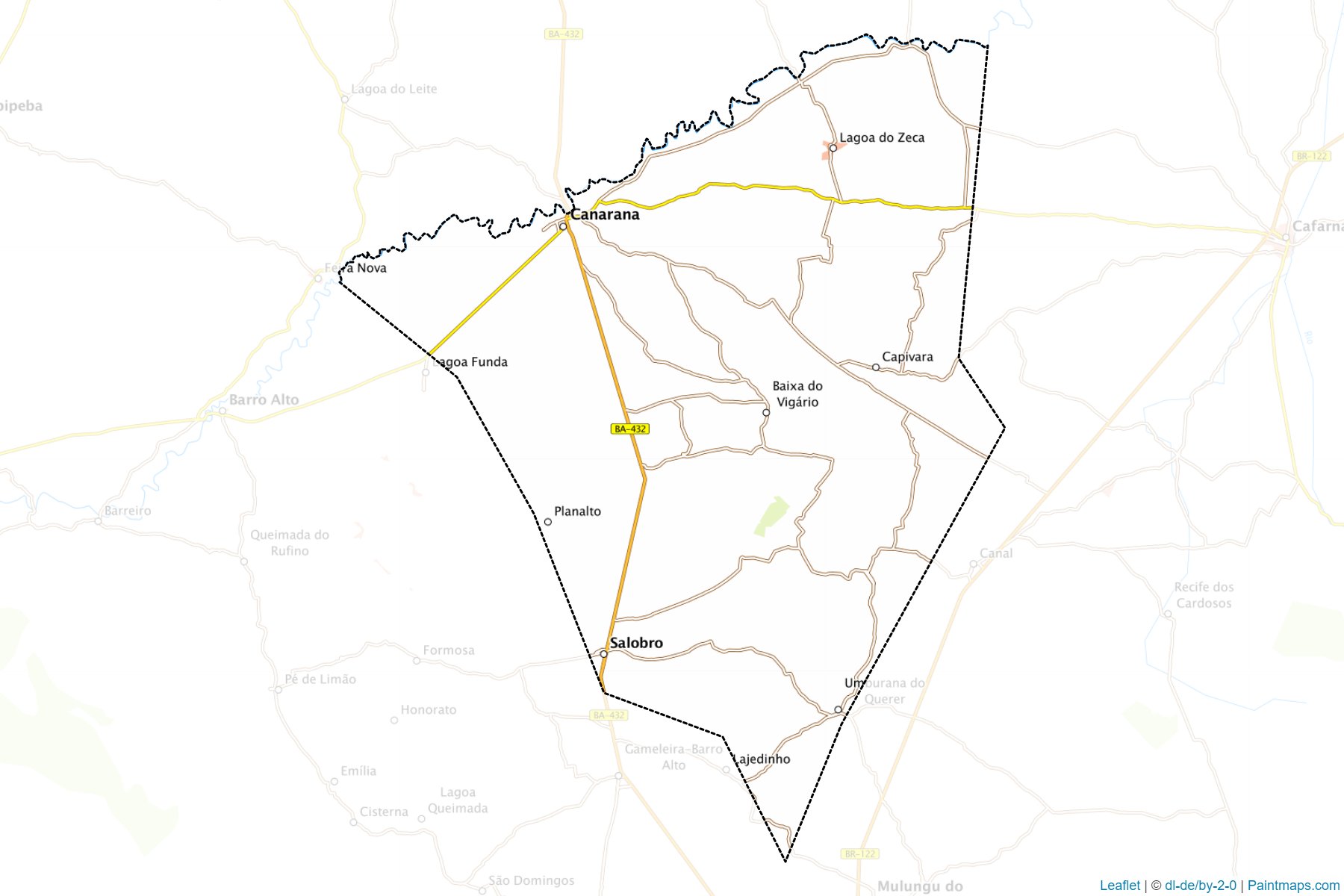 Muestras de recorte de mapas Canarana (Bahia)-1