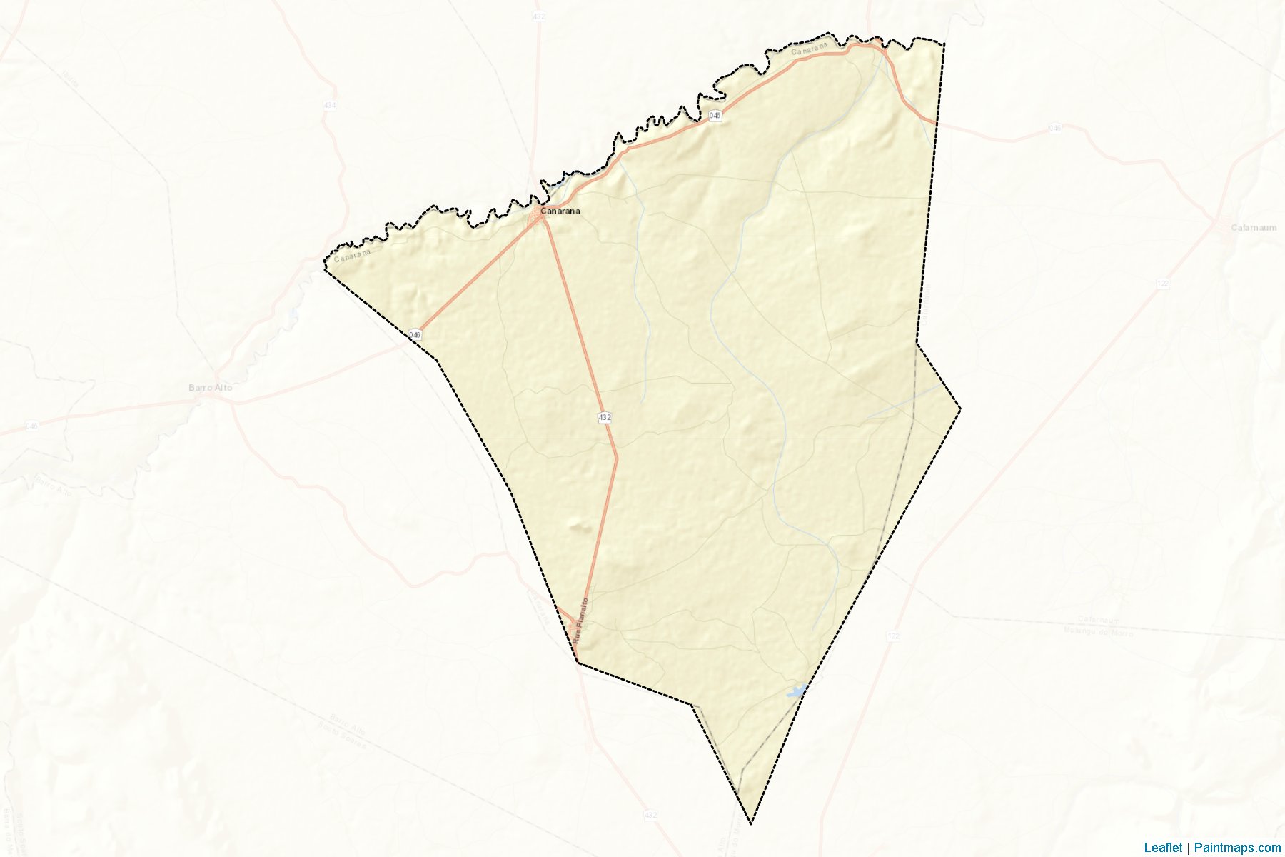 Muestras de recorte de mapas Canarana (Bahia)-2