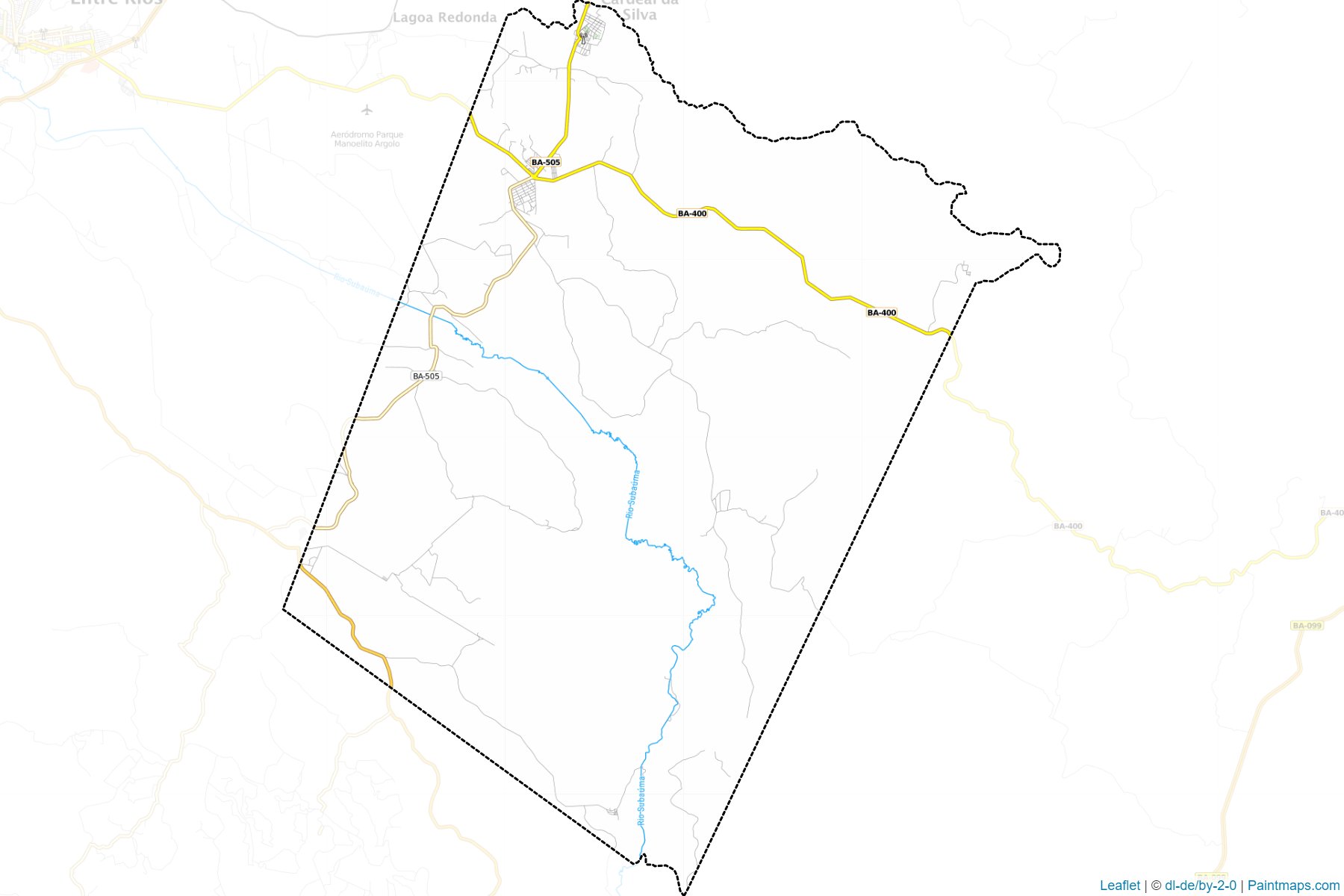 Muestras de recorte de mapas Cardeal da Silva (Bahia)-1