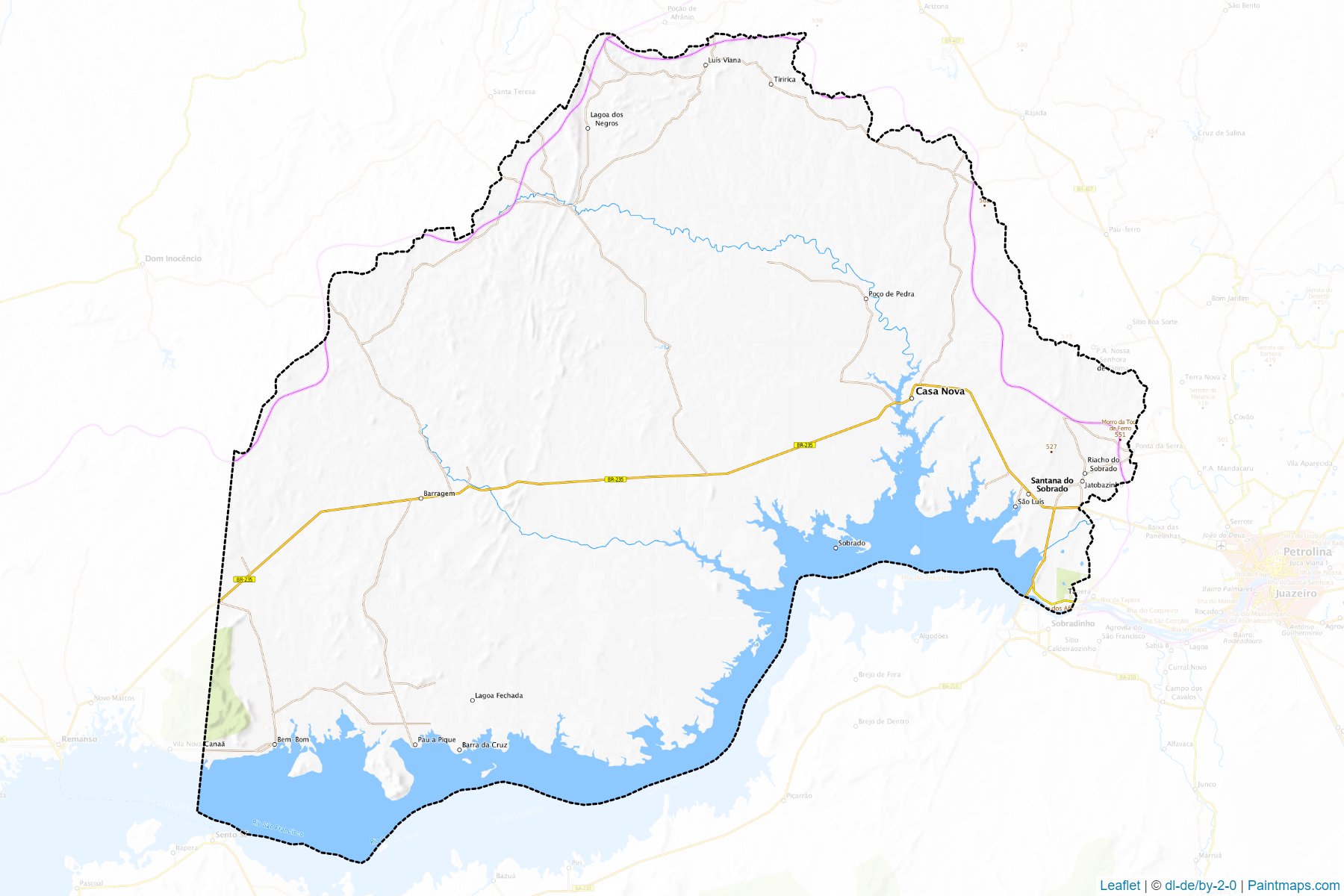 Muestras de recorte de mapas Casa Nova (Bahia)-1