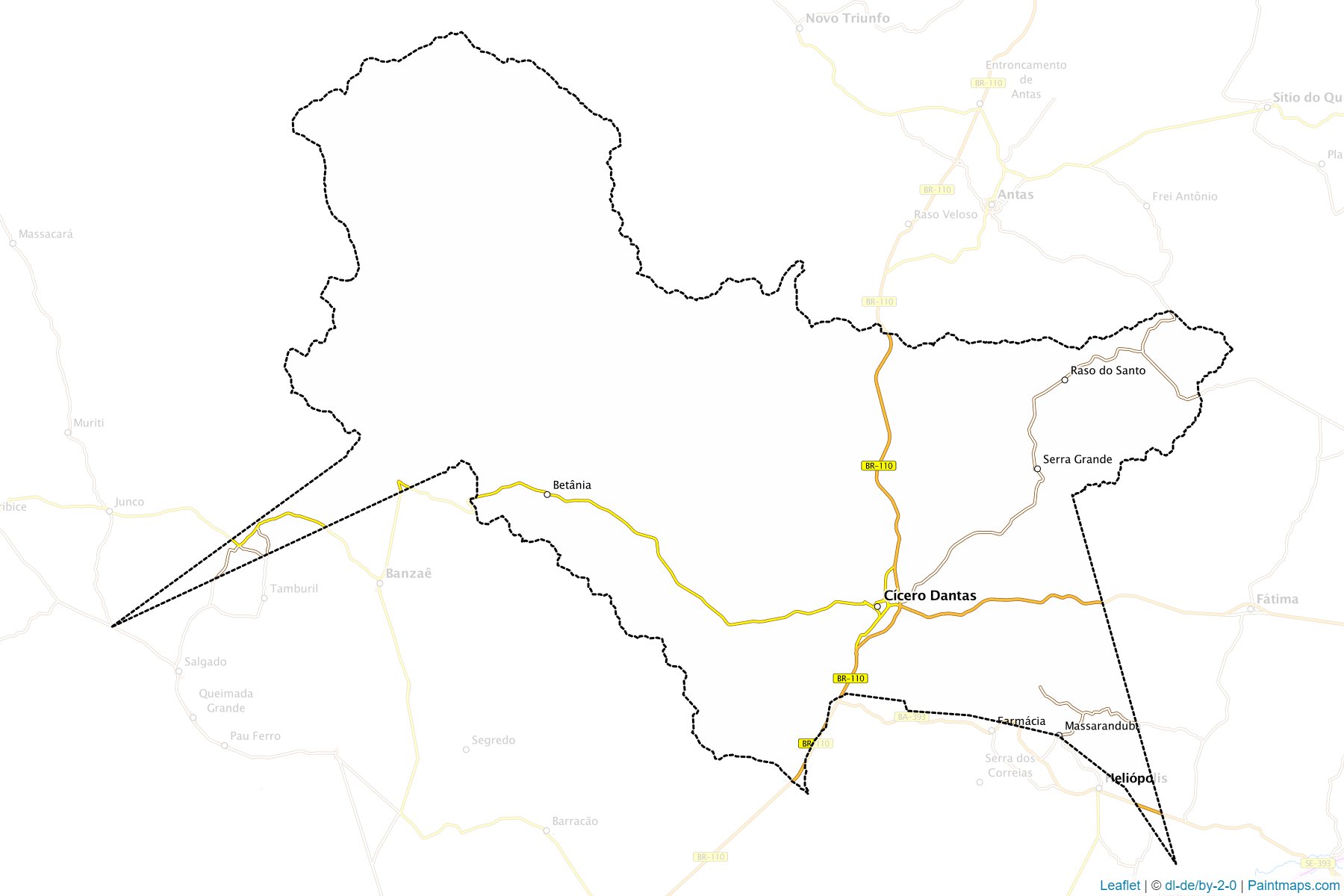 Muestras de recorte de mapas Cicero Dantas (Bahia)-1