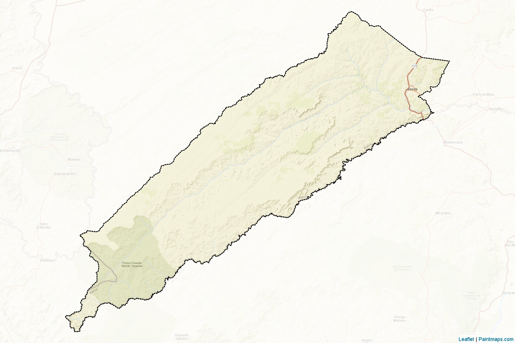 Muestras de recorte de mapas Cocos (Bahia)-2