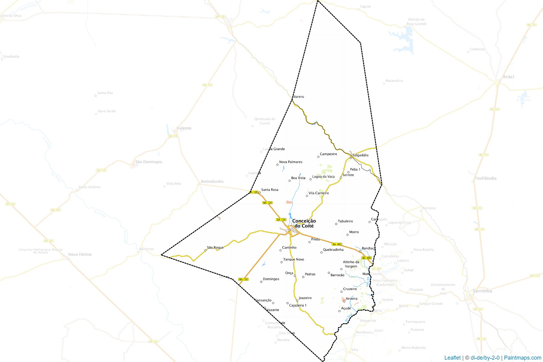 Muestras de recorte de mapas Conceicao do Coite (Bahia)-1