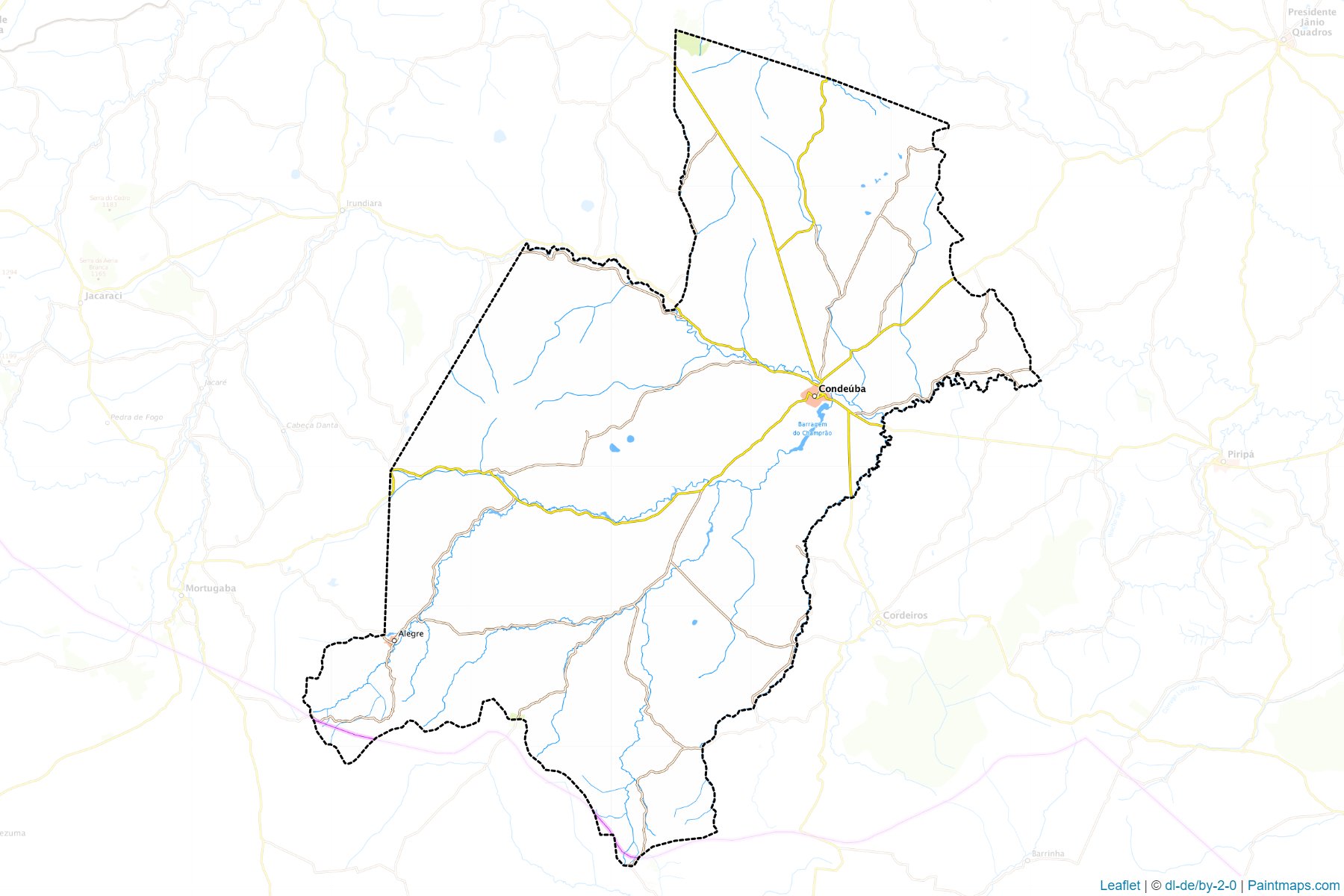 Muestras de recorte de mapas Condeuba (Bahia)-1