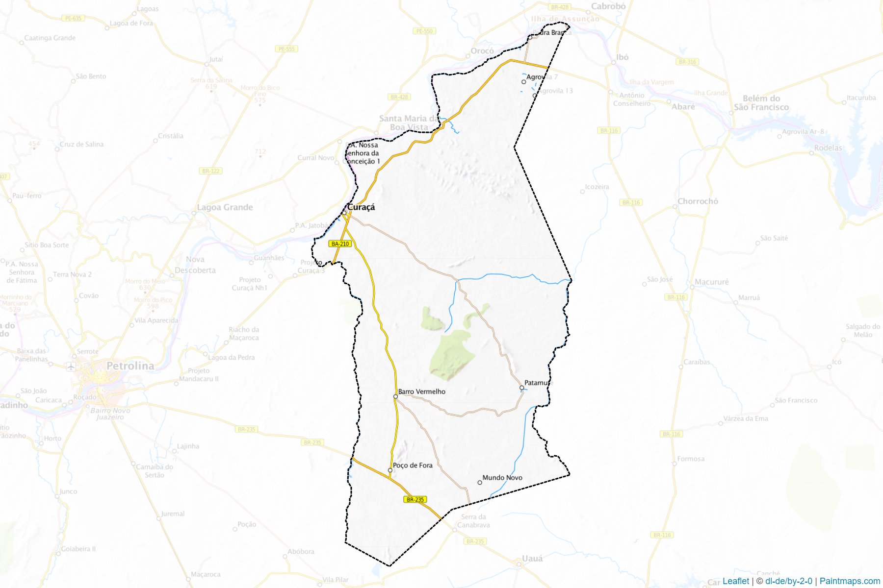 Muestras de recorte de mapas Curaca (Bahia)-1