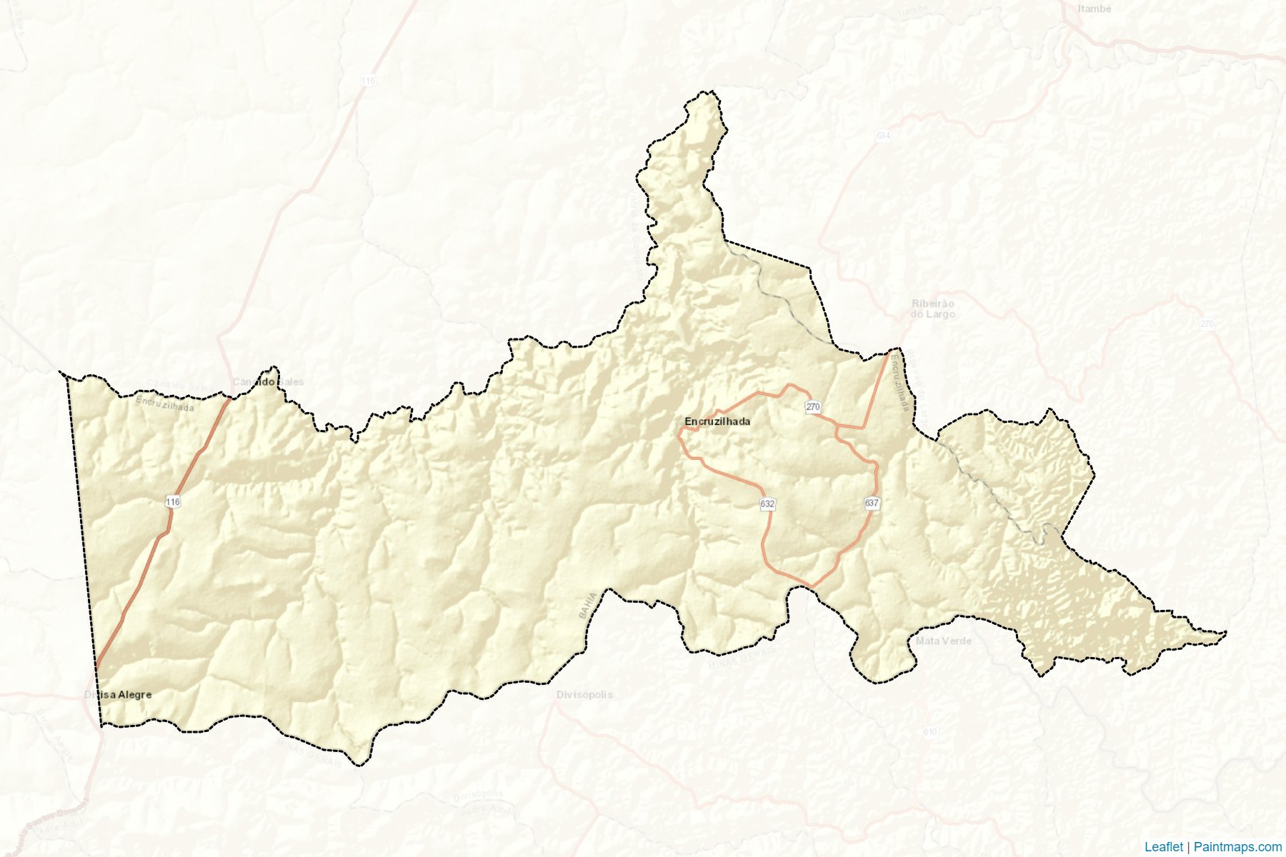 Muestras de recorte de mapas Encruzilhada (Bahia)-2